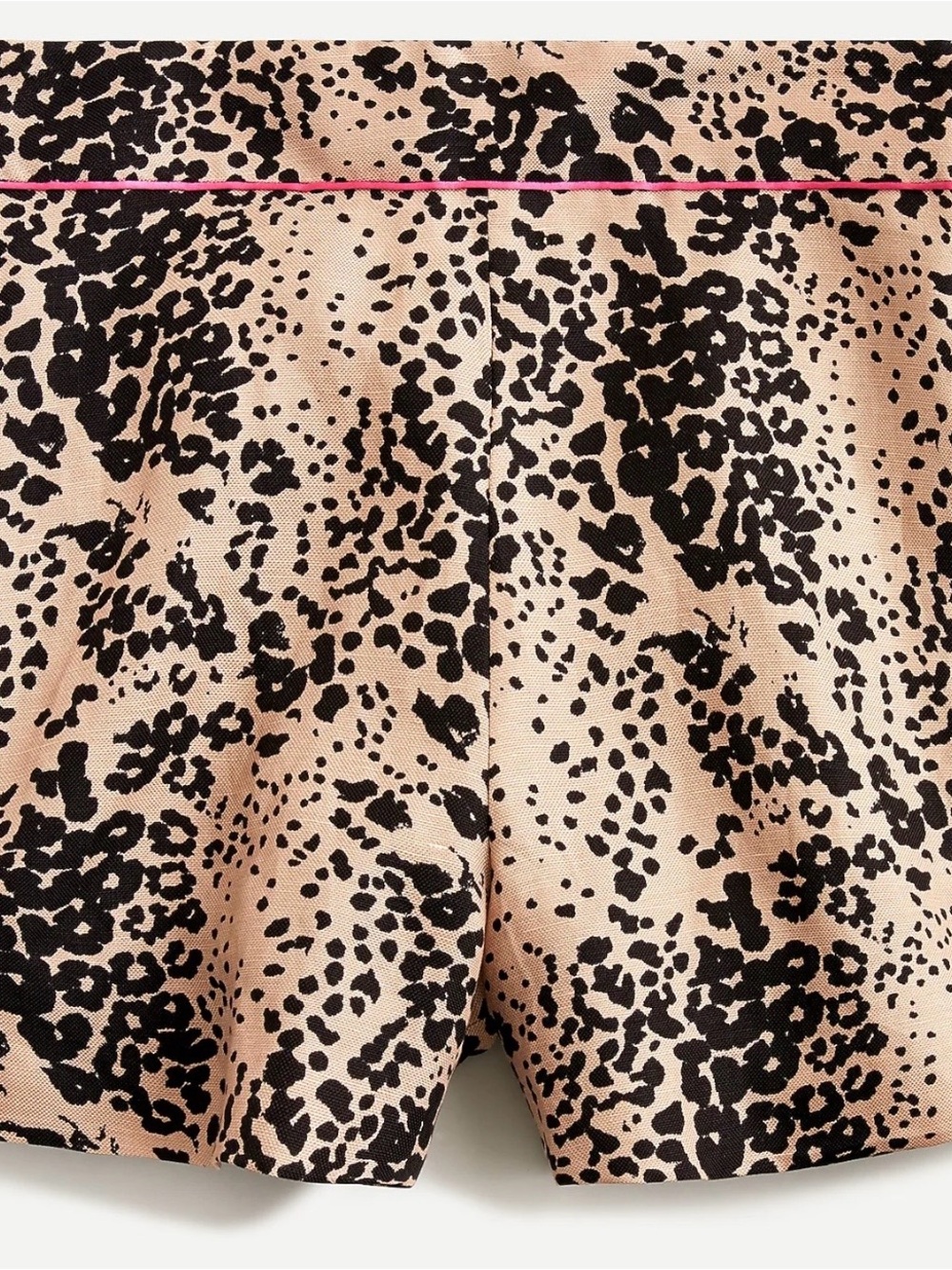 J. Crew Leopard Print Shorts with Pink Trim